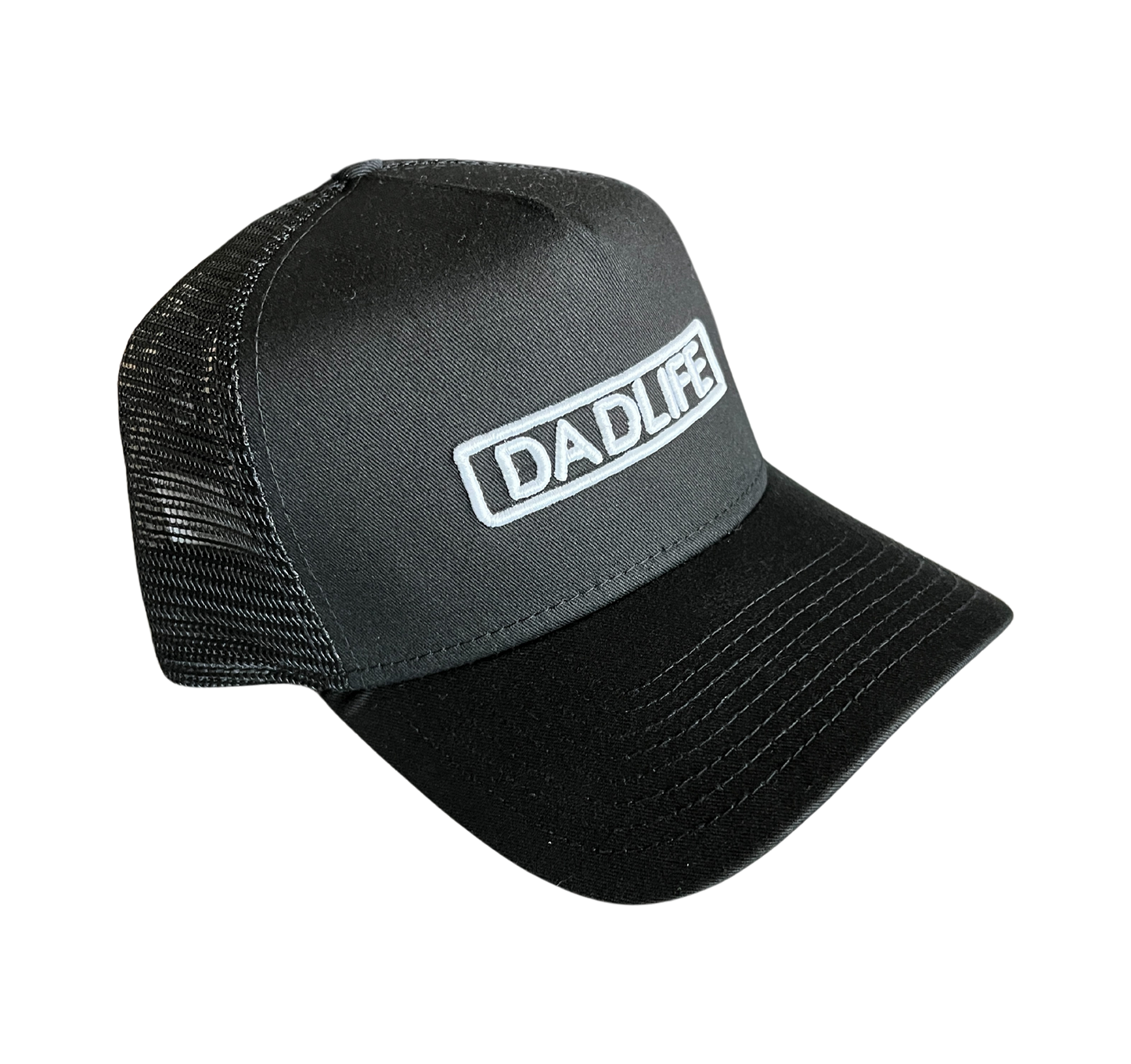 Dad Life Block Snapback Curved Bill Trucker Hat