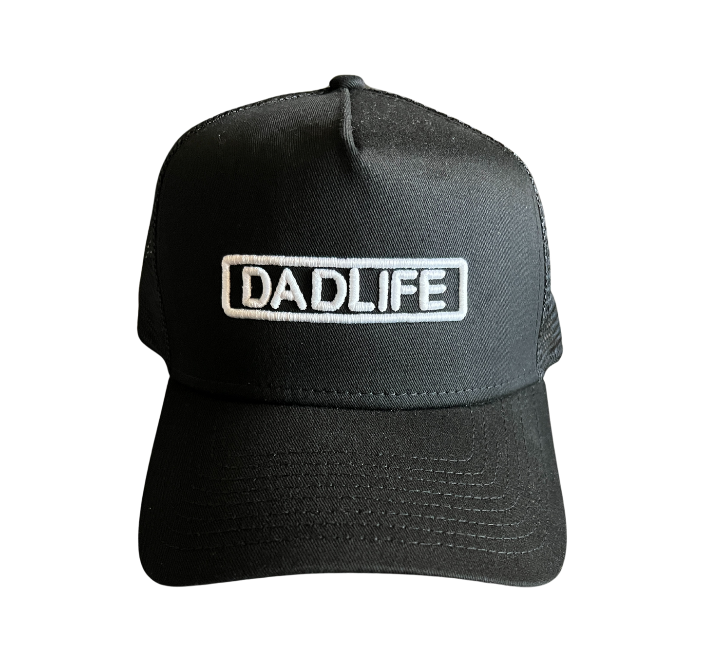 Dad Life Block Snapback Curved Bill Trucker Hat