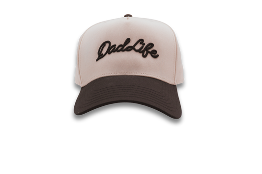 Dad Life Script Hat (Black/Natural)